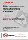 Cartell xerrada informativa sobre la Renda Garantida de Ciutadania