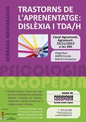 CARTELL DISLÈXIA PARES AGRAMUNT 