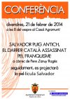 CONFERÈNCIA SOBRE SALVADOR PUIG ANTICH 
